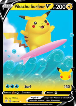 Pikachu Surfeur V 008/025