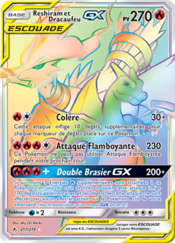Reshiram et Dracaufeu GX 217/214